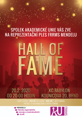 Hall od Fame-Reprezentační ples FRRMS